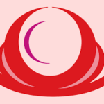 seraphim blueprint icon pink background and red half circles with small purple line