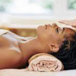 woman receiving a reiki session