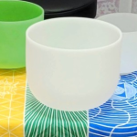 crystal sound bowls on table